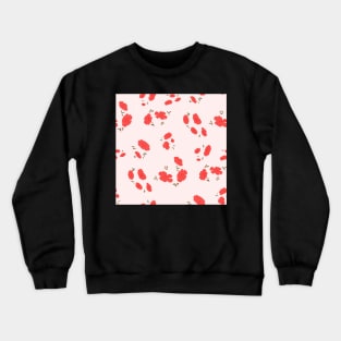 Pink Simple Floral Pattern Crewneck Sweatshirt